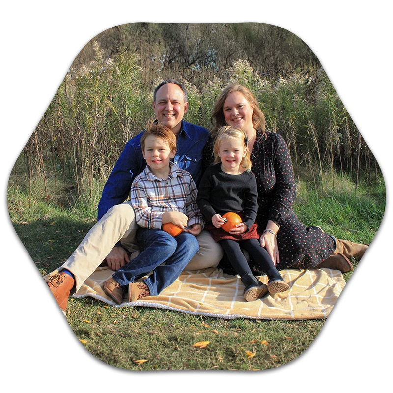 Chiropractor Nick Bournazos With His Family Outdoors In Autumn Clothes